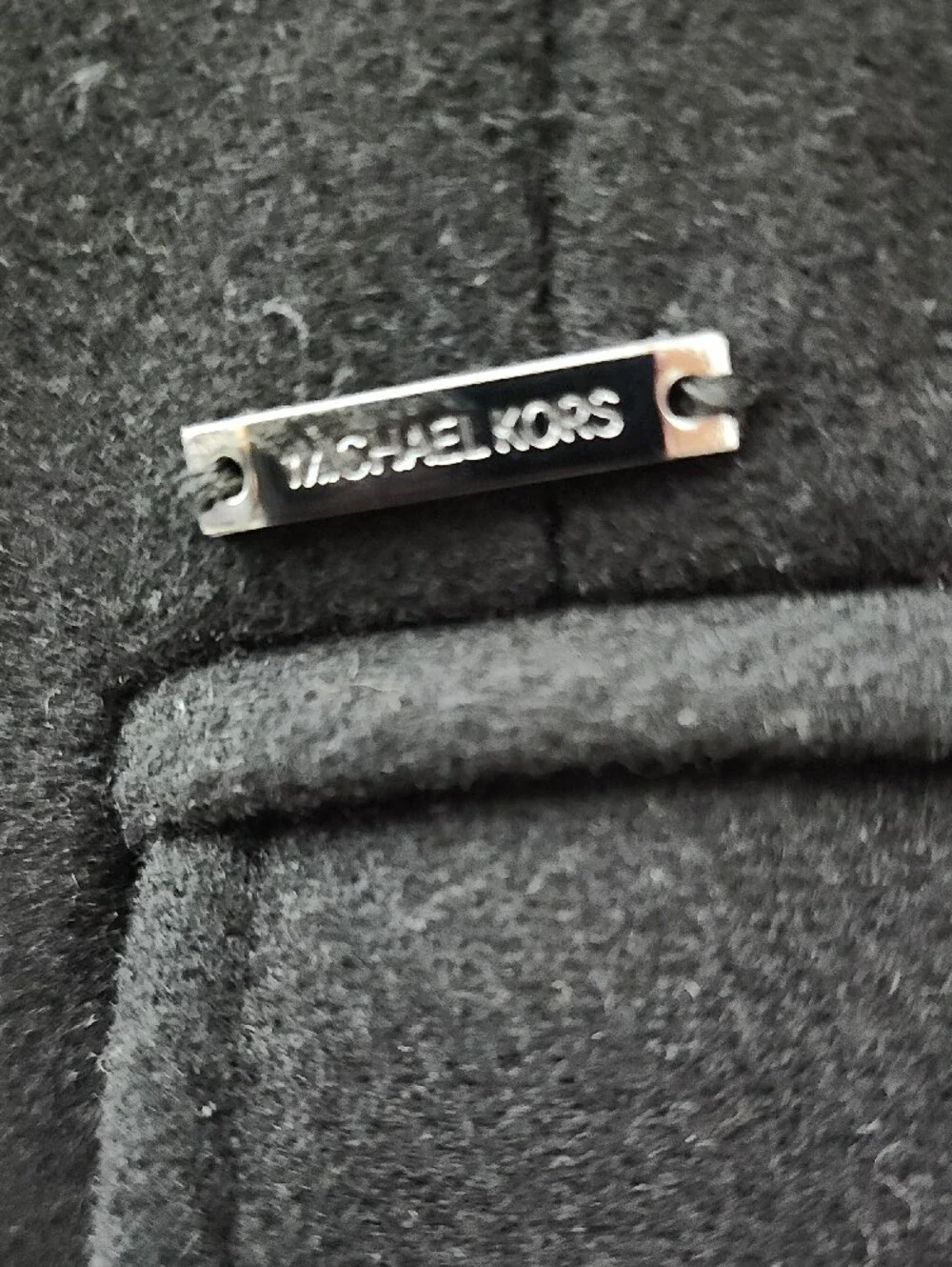 Michael Kors Black Long Belted Trench Peacoat